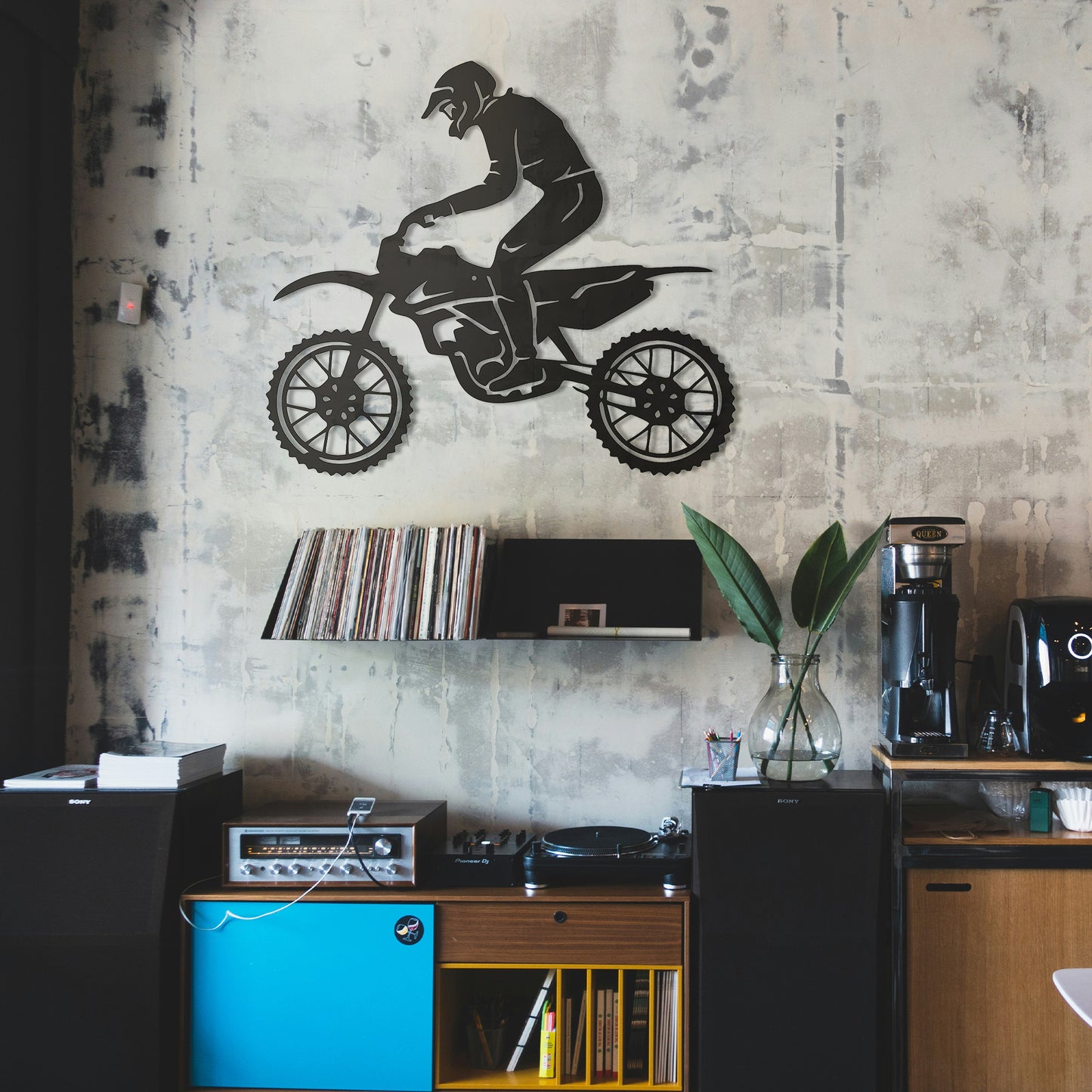 Racing Bike Wood Wall Art for Living Room and Drawing Room | Wooden Wall Art | Decorative Wall Hanging | MDF Wood Wall Art