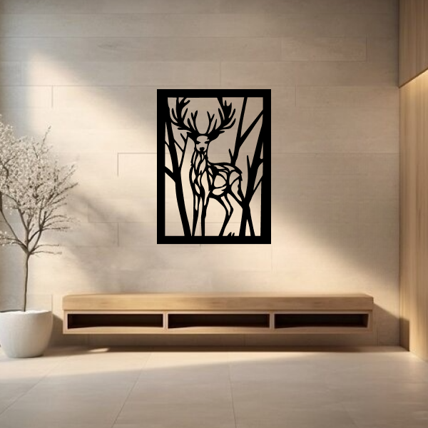 Majestic Deer Carving
