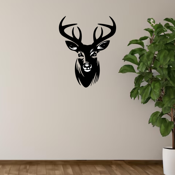 Majestic Deer | Elegant Wildlife Wooden Wall Art | Nature-Inspired Wall Hanging | Rustic Home & Office Décor