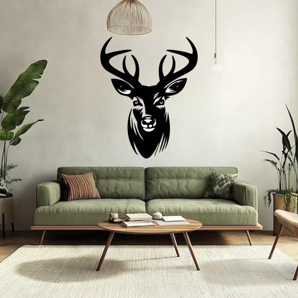 Majestic Deer | Elegant Wildlife Wooden Wall Art | Nature-Inspired Wall Hanging | Rustic Home & Office Décor