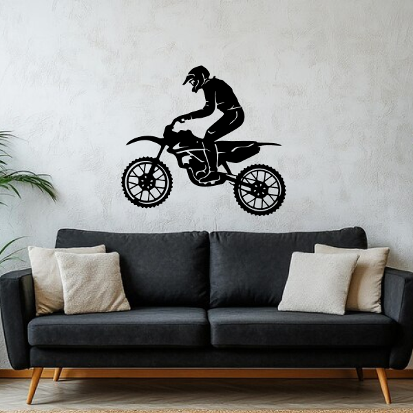 Racing Bike Wood Wall Art for Living Room and Drawing Room | Wooden Wall Art | Decorative Wall Hanging | MDF Wood Wall Art