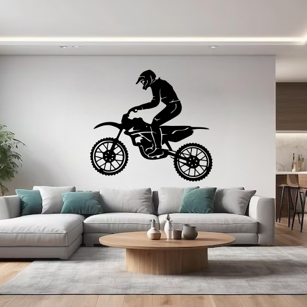 Racing Bike Wood Wall Art for Living Room and Drawing Room | Wooden Wall Art | Decorative Wall Hanging | MDF Wood Wall Art