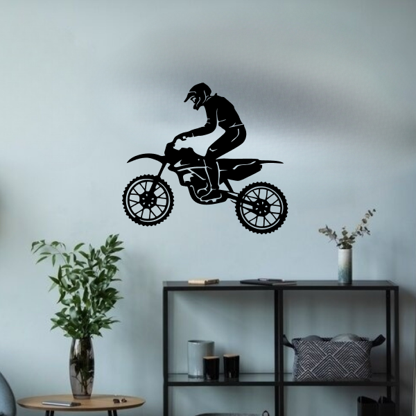 Racing Bike Wood Wall Art for Living Room and Drawing Room | Wooden Wall Art | Decorative Wall Hanging | MDF Wood Wall Art