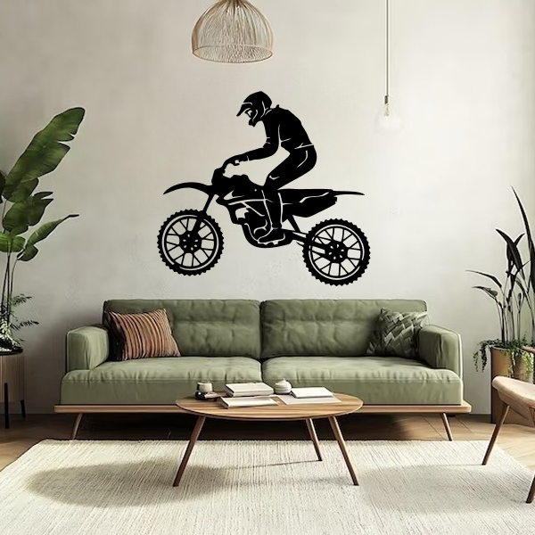 Racing Bike Wood Wall Art for Living Room and Drawing Room | Wooden Wall Art | Decorative Wall Hanging | MDF Wood Wall Art