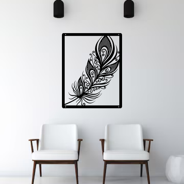 Unique Feather | Elegant Feather Wooden Wall Art | Nature-Inspired Wall Hanging | Stylish Décor for Living Room, Bedroom & Office