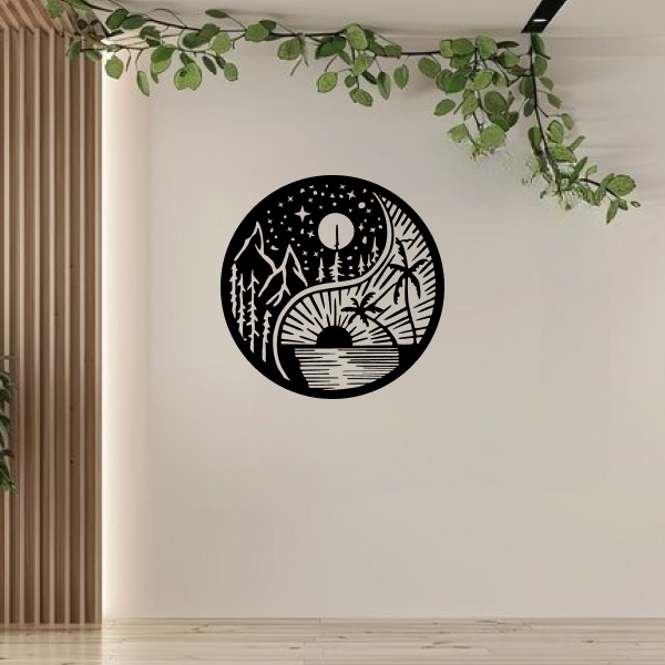 Sky Symphony | Celestial Wooden Wall Art | Dreamy Sky-Inspired Wall Hanging | Elegant MDF Wood Décor for Living Room, Bedroom & Office