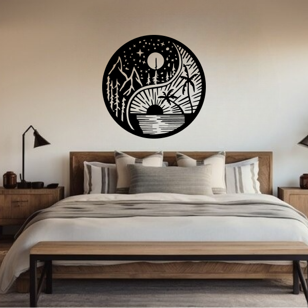 Sky Symphony | Celestial Wooden Wall Art | Dreamy Sky-Inspired Wall Hanging | Elegant MDF Wood Décor for Living Room, Bedroom & Office