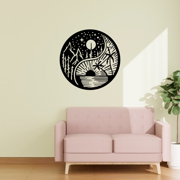 Sky Symphony | Celestial Wooden Wall Art | Dreamy Sky-Inspired Wall Hanging | Elegant MDF Wood Décor for Living Room, Bedroom & Office