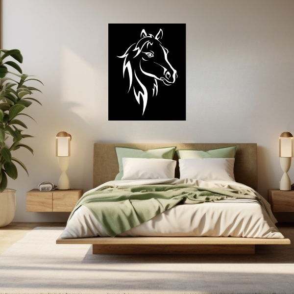 Majestic Horse Spirit | Horse Wall Art | Equestrian-Themed Wooden Décor | Stallion Wall Hanging for Living Room, Office & Farmhouse