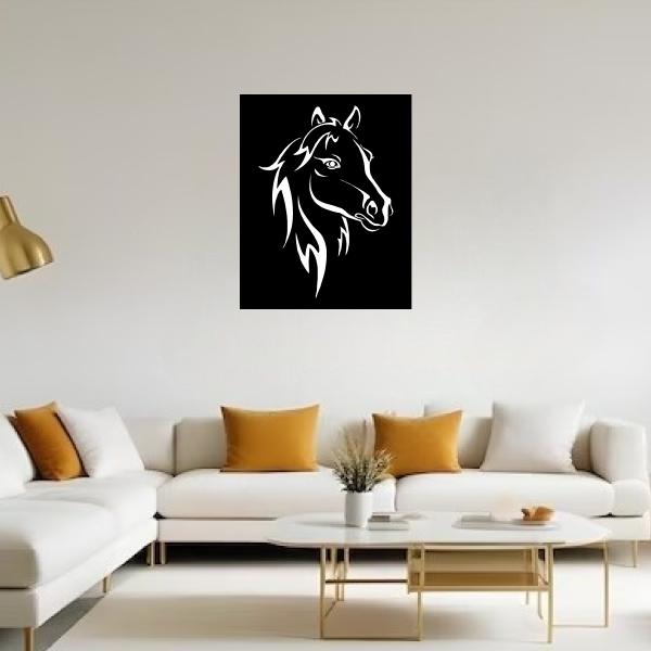 Majestic Horse Spirit | Horse Wall Art | Equestrian-Themed Wooden Décor | Stallion Wall Hanging for Living Room, Office & Farmhouse
