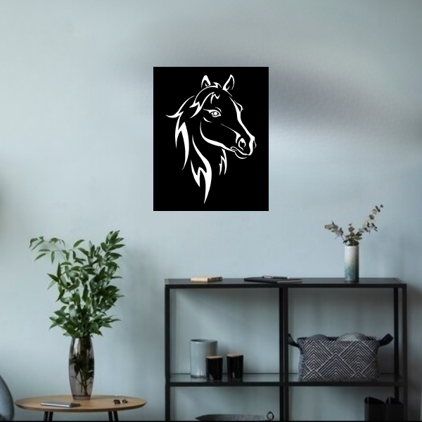 Majestic Horse Spirit | Horse Wall Art | Equestrian-Themed Wooden Décor | Stallion Wall Hanging for Living Room, Office & Farmhouse