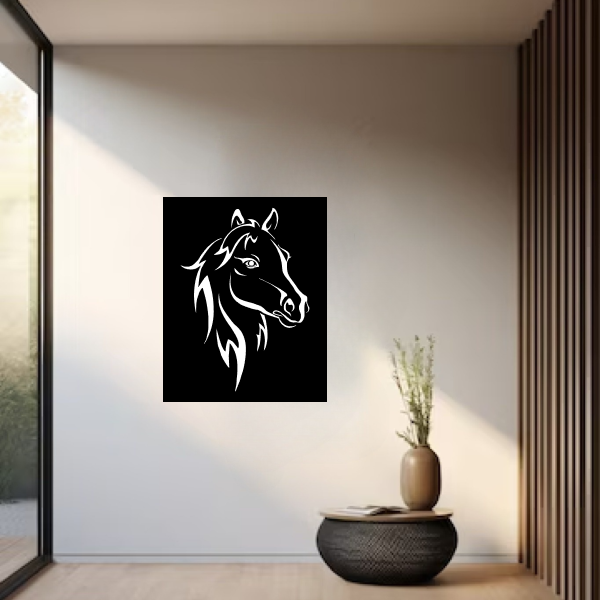 Majestic Horse Spirit | Horse Wall Art | Equestrian-Themed Wooden Décor | Stallion Wall Hanging for Living Room, Office & Farmhouse