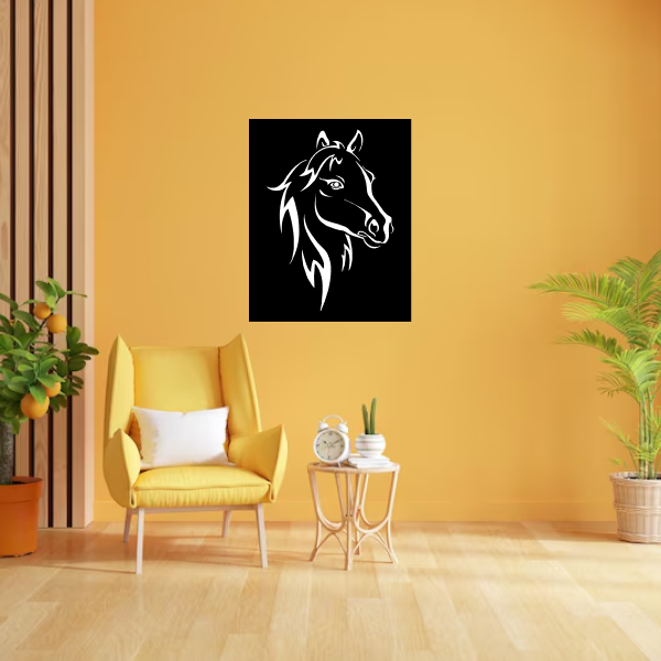 Majestic Horse Spirit | Horse Wall Art | Equestrian-Themed Wooden Décor | Stallion Wall Hanging for Living Room, Office & Farmhouse