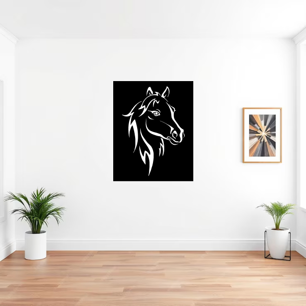 Majestic Horse Spirit | Horse Wall Art | Equestrian-Themed Wooden Décor | Stallion Wall Hanging for Living Room, Office & Farmhouse