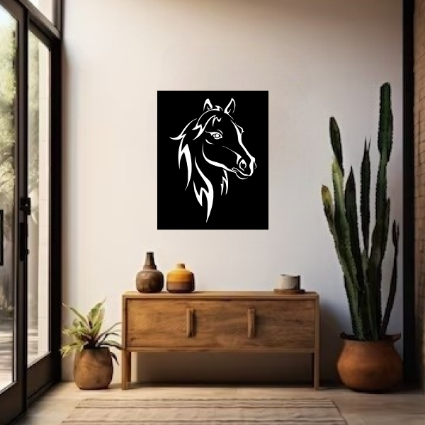 Majestic Horse Spirit | Horse Wall Art | Equestrian-Themed Wooden Décor | Stallion Wall Hanging for Living Room, Office & Farmhouse