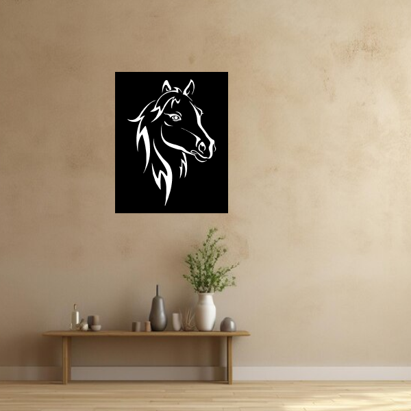 Majestic Horse Spirit | Horse Wall Art | Equestrian-Themed Wooden Décor | Stallion Wall Hanging for Living Room, Office & Farmhouse
