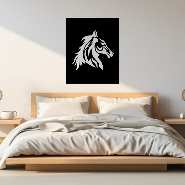 Noble Horse Heart | Majestic Horse Wooden Wall Art | Equestrian-Themed Wall Hanging | Rustic & Modern Home Décor