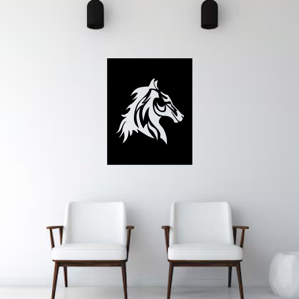 Noble Horse Heart | Majestic Horse Wooden Wall Art | Equestrian-Themed Wall Hanging | Rustic & Modern Home Décor