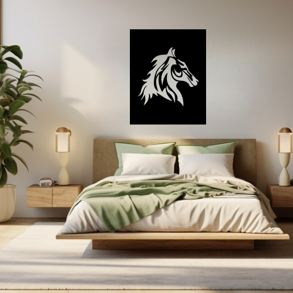 Noble Horse Heart | Majestic Horse Wooden Wall Art | Equestrian-Themed Wall Hanging | Rustic & Modern Home Décor