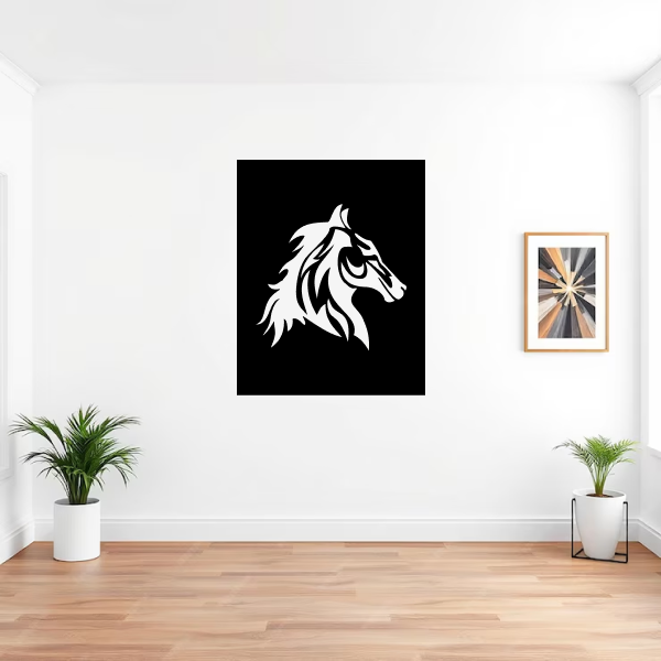 Noble Horse Heart | Majestic Horse Wooden Wall Art | Equestrian-Themed Wall Hanging | Rustic & Modern Home Décor