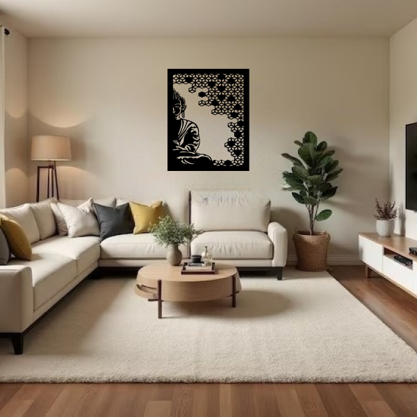 Buddha of Compassion | Spiritual Wooden Wall Art | Wall Hanging | Meditation & Mindfulness Décor for Home, Office & Yoga Room