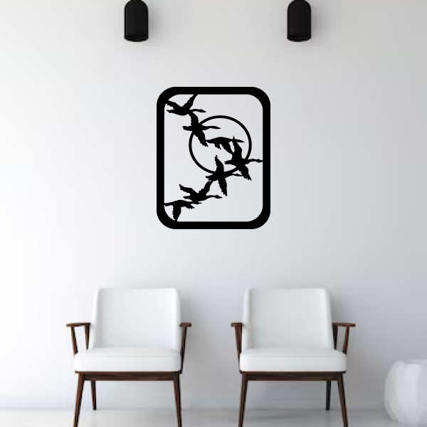 Group of Birds | Elegant Bird Wall Art | Nature-Inspired Wooden Wall Hanging | Flying Birds Home & Office Décor | Black MDF Wall Art for Living Room & Bedroom