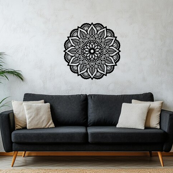 Lotus Blossom Harmony | Elegant Wooden Wall Art | Sacred Floral Décor | Meditation & Spiritual Wall Hanging for Home, Temple & Yoga Spaces