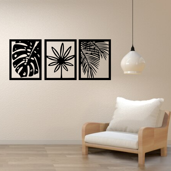 Petal Fragments | Elegant Floral Wooden Wall Art | Nature-Inspired Wall Hanging | Artistic Flower Décor for Home & Office
