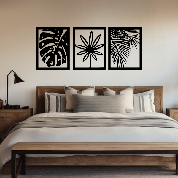 Petal Fragments | Elegant Floral Wooden Wall Art | Nature-Inspired Wall Hanging | Artistic Flower Décor for Home & Office