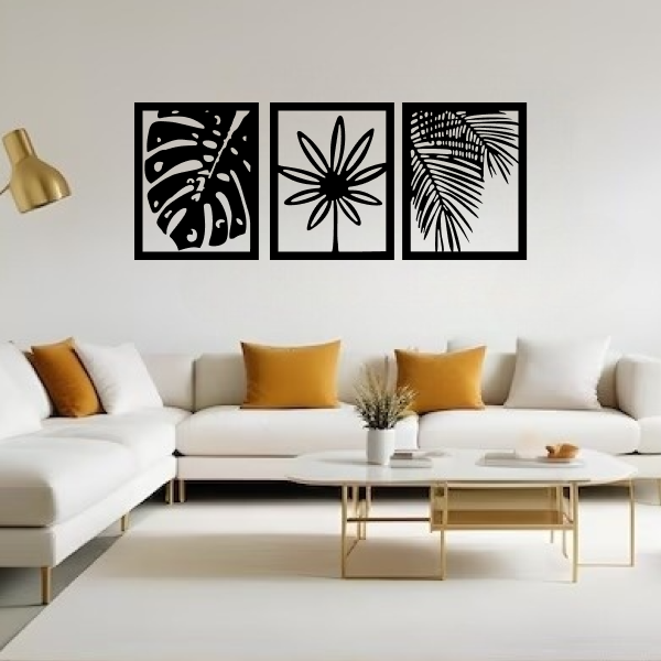 Petal Fragments | Elegant Floral Wooden Wall Art | Nature-Inspired Wall Hanging | Artistic Flower Décor for Home & Office