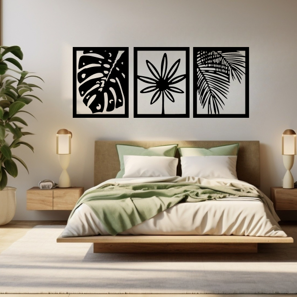 Petal Fragments | Elegant Floral Wooden Wall Art | Nature-Inspired Wall Hanging | Artistic Flower Décor for Home & Office