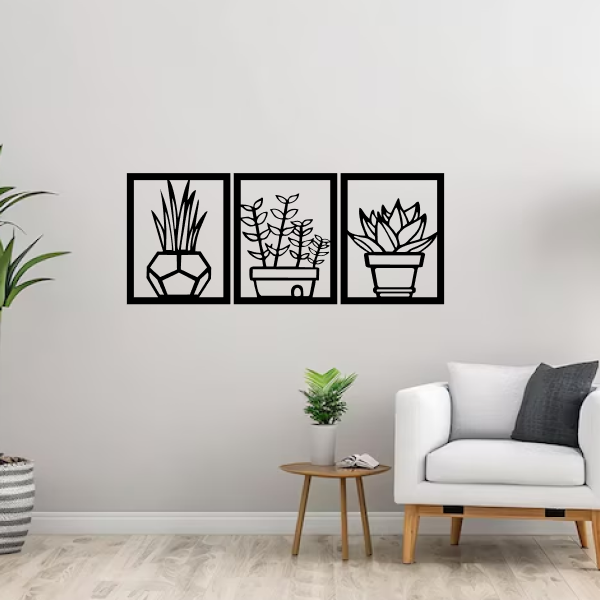 Botanical Heaven | Elegant Floral Wooden Wall Art | Nature-Inspired Home Décor | Wooden Wall Hanging for Living Room, Bedroom, Office & Meditation Space