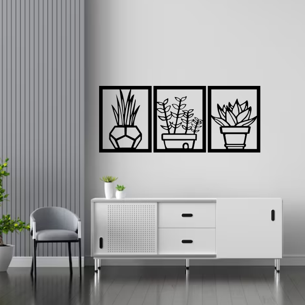 Botanical Heaven | Elegant Floral Wooden Wall Art | Nature-Inspired Home Décor | Wooden Wall Hanging for Living Room, Bedroom, Office & Meditation Space