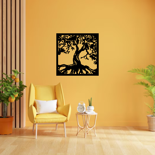 Flourishing Palm | Elegant Palm Tree Wooden Wall Art | Tropical Nature-Inspired Wall Hanging | MDF Wooden Décor for Home & Office