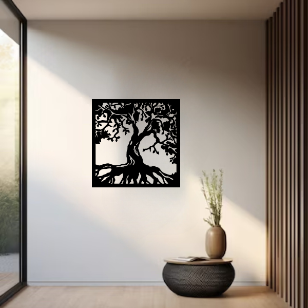 Flourishing Palm | Elegant Palm Tree Wooden Wall Art | Tropical Nature-Inspired Wall Hanging | MDF Wooden Décor for Home & Office