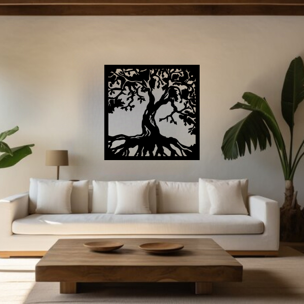 Flourishing Palm | Elegant Palm Tree Wooden Wall Art | Tropical Nature-Inspired Wall Hanging | MDF Wooden Décor for Home & Office