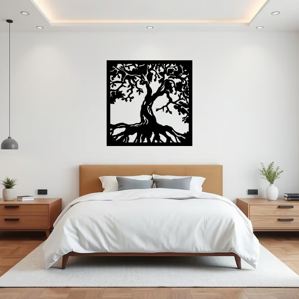 Flourishing Palm | Elegant Palm Tree Wooden Wall Art | Tropical Nature-Inspired Wall Hanging | MDF Wooden Décor for Home & Office