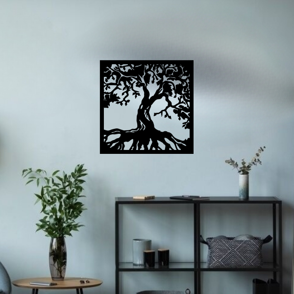 Flourishing Palm | Elegant Palm Tree Wooden Wall Art | Tropical Nature-Inspired Wall Hanging | MDF Wooden Décor for Home & Office