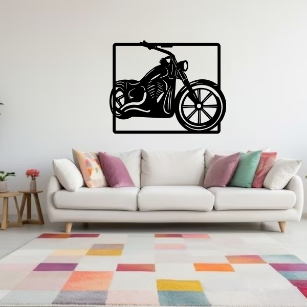 Speeding Bike Escape | Racing Bike Wooden Wall Art | Biker-Themed Wall Hanging | Motorcycle Wall Décor for Living Room, Garage & Office