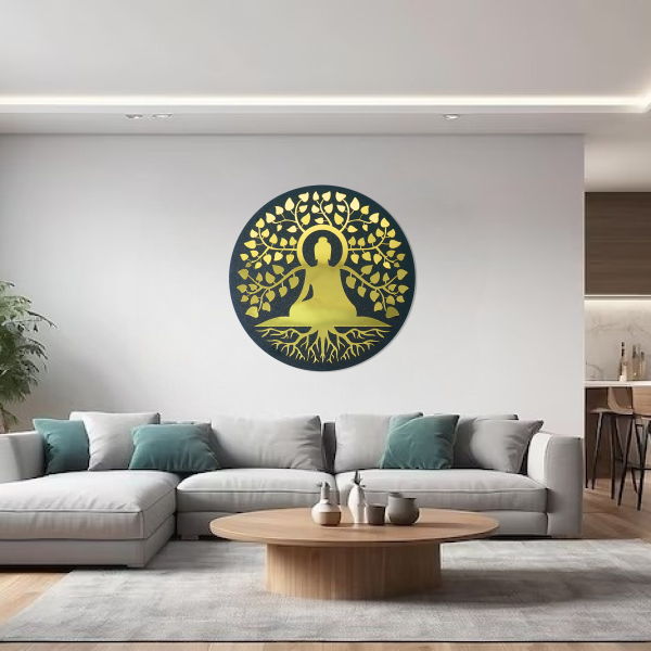 Premium Buddha of Compassion | Spiritual Wooden Wall Art | Wall Hanging | Meditation & Mindfulness Décor for Home, Office & Yoga Room