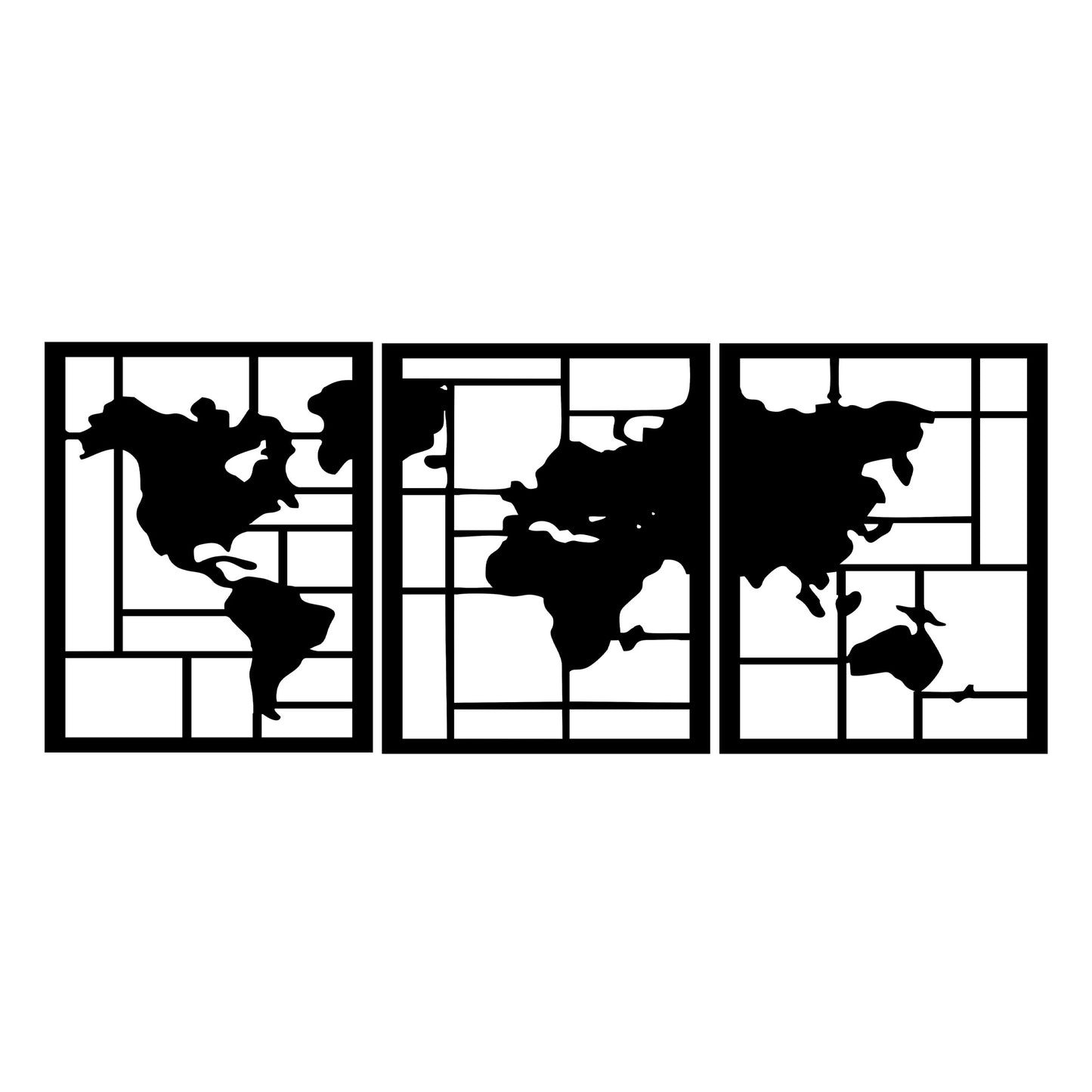 Global Canvas | World Map Wooden Wall Art | Travel-Inspired Wall Décor | Modern MDF Wood Hanging for Home, Office & Study Room