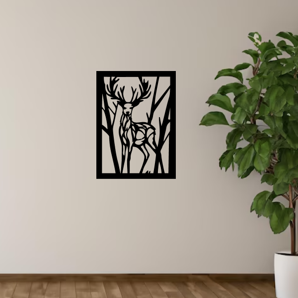 Majestic Deer Carving 