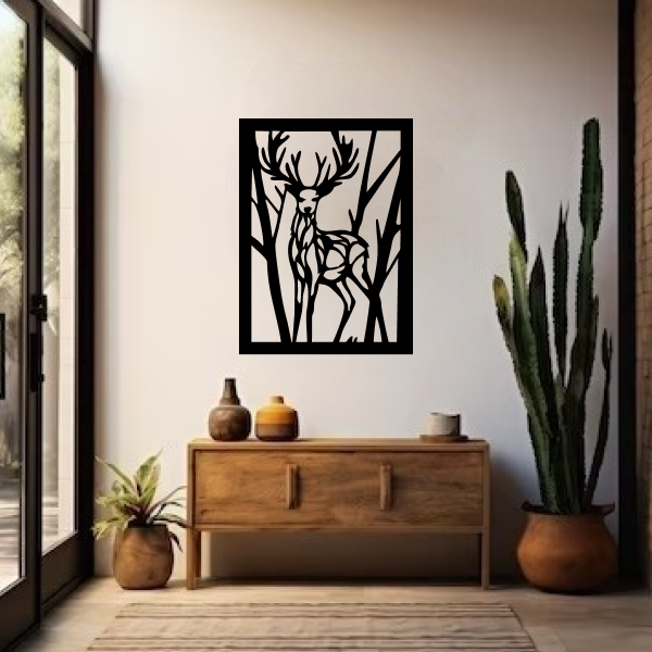 Majestic Deer Carving 