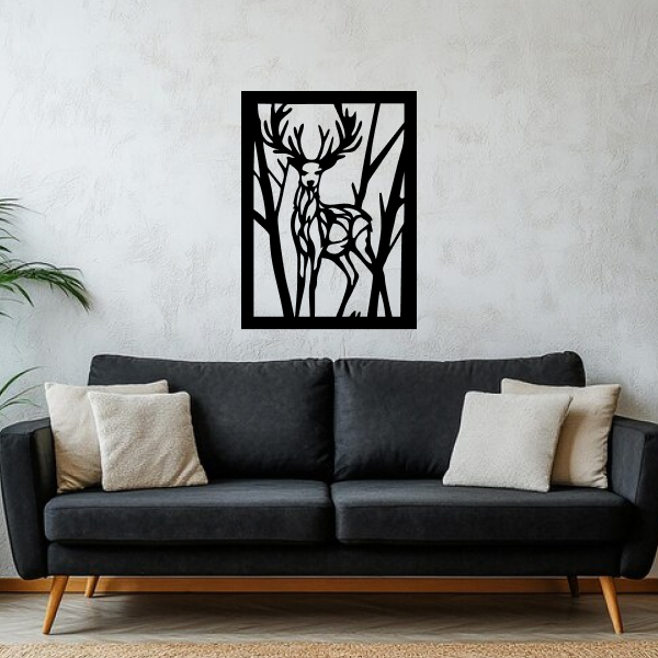 Majestic Deer Carving 