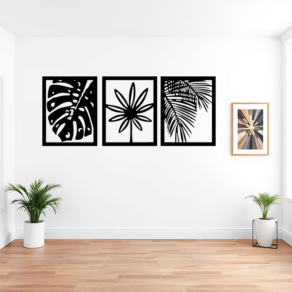 Petal Fragments | Elegant Floral Wooden Wall Art | Nature-Inspired Wall Hanging | Artistic Flower Décor for Home & Office