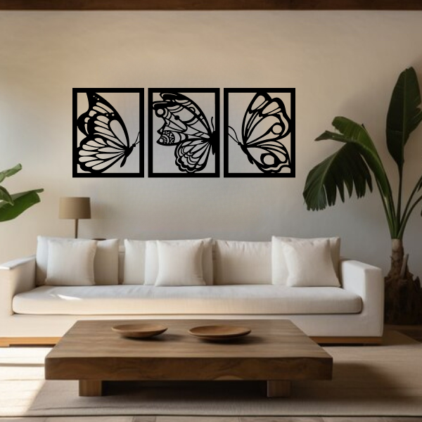 Nature’s Butterfly Beauty | Elegant Butterfly Wall Art | Nature-Inspired Wooden Décor | Butterfly Wall Hanging for Living Room & Bedroom