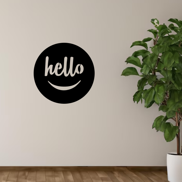 Hello Woodcraft | Exquisite Wooden Wall Art | Rustic Home Décor Accent | Handcrafted Nature-Inspired Wall Hanging | Elegant Wooden MDF Wall Art for Living Room, Bedroom, Office & Cafe