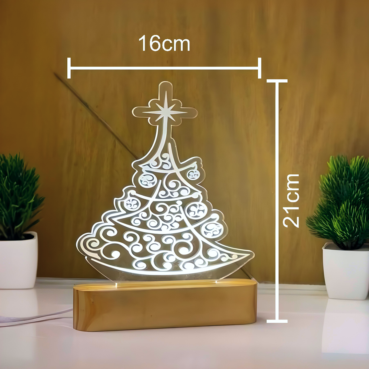 Christmas Glow LED Acrylic Lamp